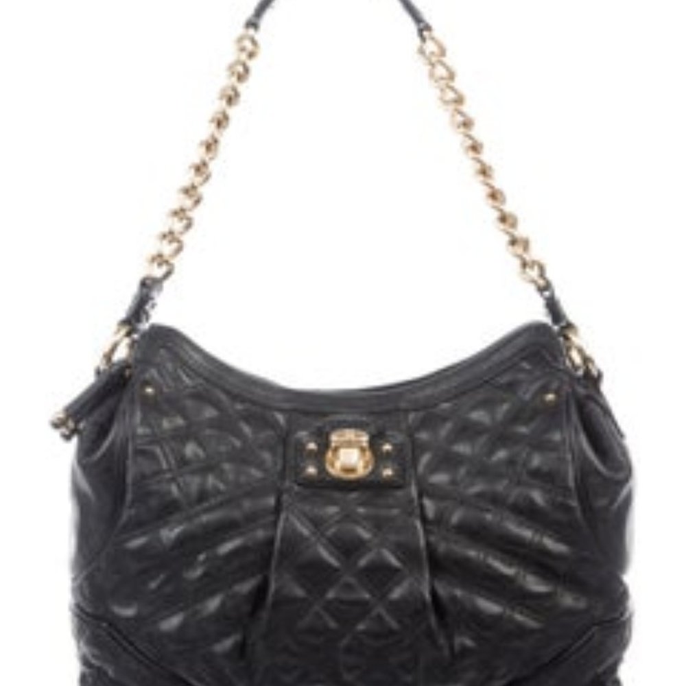 Authentic MARC JACOBS Quilted Leather Shoulder Bag
